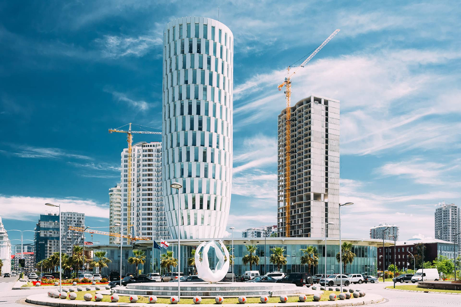 rascacielos en construcción